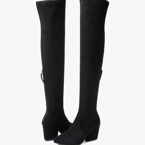 Women's Over the Knee Thigh High Suede Black Boots